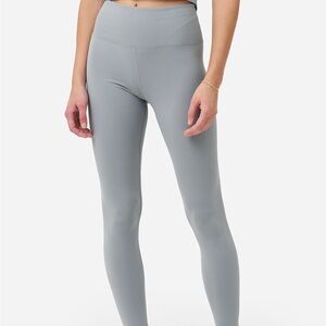 Vuori Rib Studio Leggings Light Cloud Gray Size Large EUC